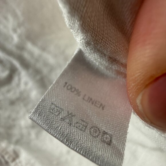 Todd Snyder White Button Up Shirt Men Short Sleeve All Linen Small Portugal - Picture 14 of 15